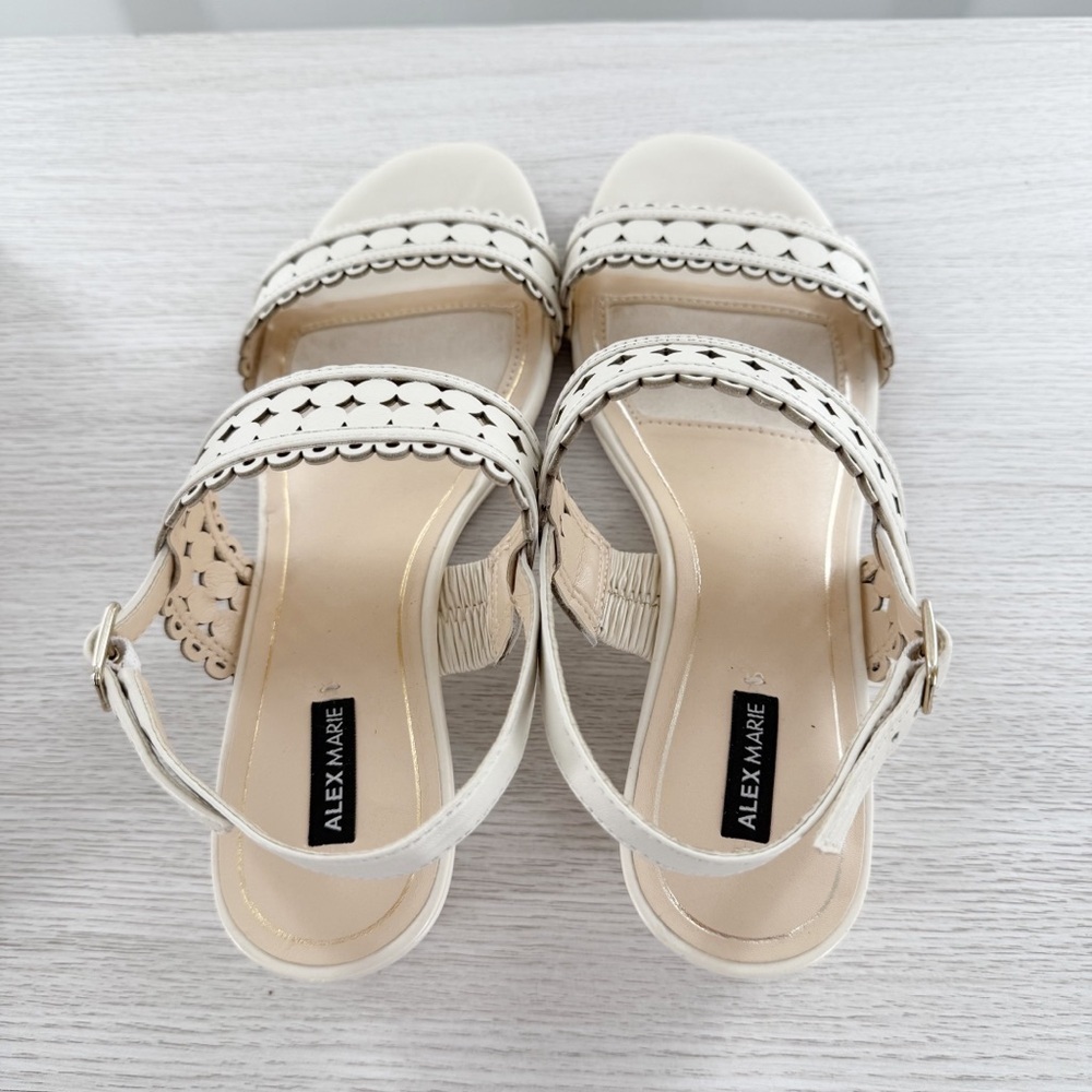 Alex Marie Elsa cloud white Wedge Sandals size 9 women’s - Picture 8 of 14